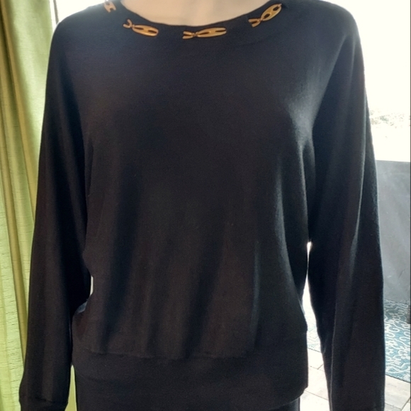 Cashmere Ladies Vintage Black Sweater with tags removed: Size L. - Picture 1 of 14